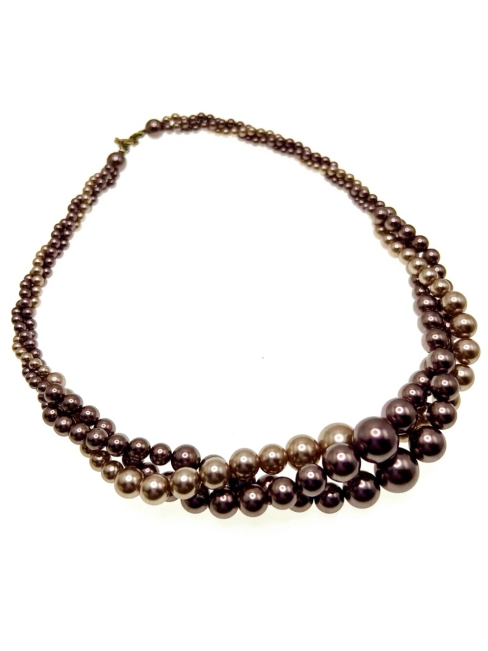 RMN Simulated Pearl 3-Strand Necklace